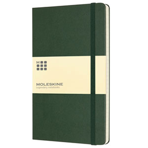 Libreta de tapa dura L rayada moleskine Verde mirto